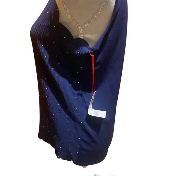 Elle Size XS Fairy Cottage Scalloped Hem New with Tags sleeveless blouse Navy - Picture 3 of 8